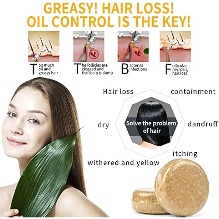BSMAX Ginger Shampoo Bar, Anti-Hair Loss, Hair Regrowth, Natural Organic Shampoo Soap, Promotes Growth, Anti-dandruff, Anti-itching, for All Hair Types, 60g/1pcs - Image 4